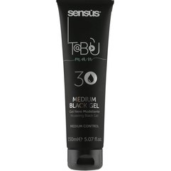 Моделирующий черный гель для волос Sensus Tabu Medium Black Gel, 150 ml