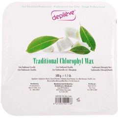 Воск традиционный хлорофилловый Depileve Traditional Chlorophyl Wax, 1 kg