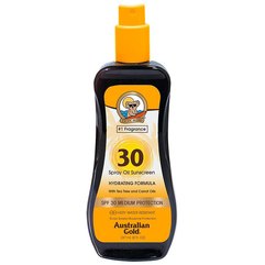 Australian Gold SPF30 Spray Oil with Carrot Сонцезахисний спрей з морквяним маслом, 237 мл, фото 