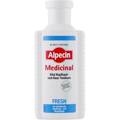 Витализирующая тонік для шкіри голови і волосся Alpecin Medicinal Fresh Tonic, 200 ml, фото 