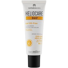 Солнцезащитный гель на водной основе для нормальной и жирной кожи SPF50+ Cantabria Heliocare 360 Gel Oil-Free Dry Touch Sunscreen, 50 ml