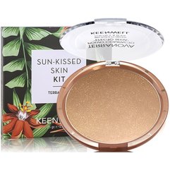 Компактна пудра-рум'яна зі світловідбивними пігментами SPF20 Keenwell Tiare Tahiti Sun Kissed Skin Kit Bronzer, 25g, фото 