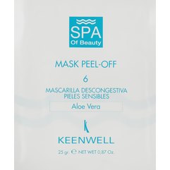 Противоотечная СПА -маска для чуствительной кожи № 6 Keenwell Spa Of Beauty Peel Off Mask Number 6, 25g