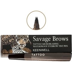 Волостійкий олівець-фарба для брів Мікроблейдінг Keenwell Savage Brows FW12, 2ml, фото 