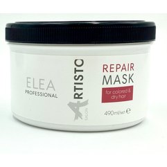 Відновлююча маска для фарбованого та сухого волосся Elea Artisto Salon Repair Mask, фото 