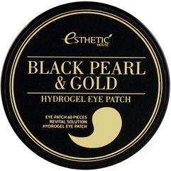 Гидрогелевые патчи для век с экстрактом чёрного жемчуга и золота Esthetic House Black Pearl & Gold Hydrogel Eye Patch, 60 шт