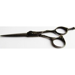 Ножиці прямі перукарські для стрижки Suntachi 09 Pattern Black 5.0", фото 