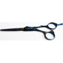 Ножницы парикмахерские прямые для стрижки Suntachi 09 Pattern Blue 5.0"
