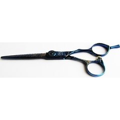 Ножницы парикмахерские прямые для стрижки Suntachi 09 Pattern Blue 5.5"