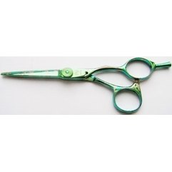 Ножиці перукарські прямі для стрижки Suntachi 09 Pattern Green 5.5", фото 
