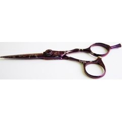 Ножиці прямі перукарські для стрижки Suntachi 09 Pattern Purple 5.0", фото 