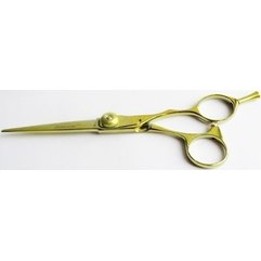 Ножиці перукарські прямі для стрижки Suntachi 09 Yellow 5.5", фото 