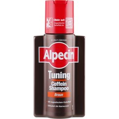 Шампунь для тонування первинної сивини темного волосся Alpecin Tuning Coffein Shampoo Braun, 200 ml, фото 