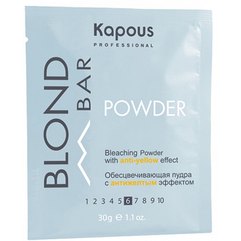 Знебарвлююча пудра з антижовтим ефектом Kapous Professional Blond Bar Powder, фото 