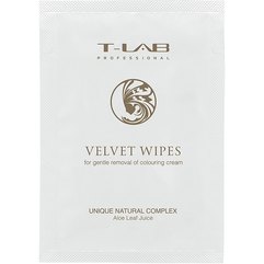Серветка для очищення шкіри після фарбування T-LAB Professional 4-P Protecting System Velvet Wipes, фото 