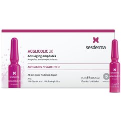 Ампулы с гликолевой кислотой против старения Sesderma Acglicolic 20 Anti-Aging Flash Effect Ampoules, 10 х 1,5 ml