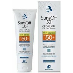 Солнцезащитный матирующий гель-крем для нормальной и жирной кожи Biogena Sunsoff 50+ Crema Gel, 90 ml