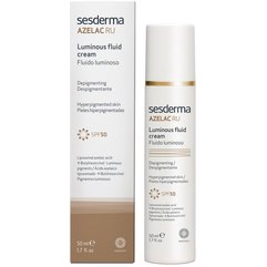 Флюїд для блиск шкіри Sesderma Azelac Ru Depigmenting Luminous Fluid Cream SPF50, 50 ml, фото 