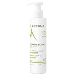 A-Derma Dermalibour+ Foaming Gel Гель антибактеріальний пінистий для очищення подразненої шкіри обличчя і тіла, 200 мл, фото 