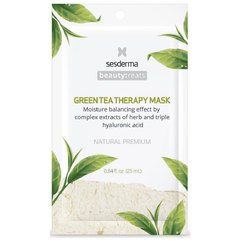 Маска зволожуюча із зеленим чаєм Sesderma Beauty Treats Green Tea Therapy Mask, 1 шт, фото 
