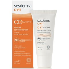 СС-крем для обличчя Sesderma C-Vit CC Cream SPF15, 30 ml, фото 