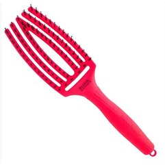 Щітка для укладання волосся рожева Olivia Garden Finger Brush Neon Pink FBTP21-PI, фото 