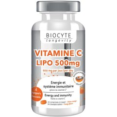 Ліпосомальний вітамін С у жувальних капсулах Biocyte Vitamine C Lipo 500mg, 30caps, фото 