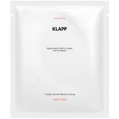 Маска флісова Потрійне зволоження Klapp Triple Action Moisturizing Sheet Mask, 1 шт, фото 