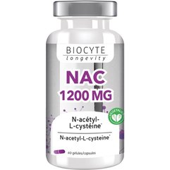Добавка харчова антиоксидант Biocyte NAC 1200 mg, 60gel caps, фото 