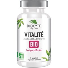 Харчова добавка для енергії та тонусу організму Biocyte Vitalite Bio, 30tab, фото 
