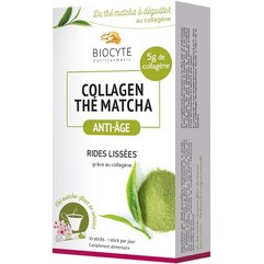 Харчова добавка Колаген та чай матчу Biocyte Collagen Matcha Tea Anti-Aging, 10Sticks, фото 