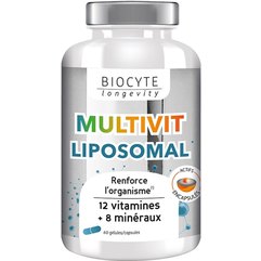 Пищевая добавка на основе 12 витаминов Biocyte Multivit Liposomal, 60gel caps