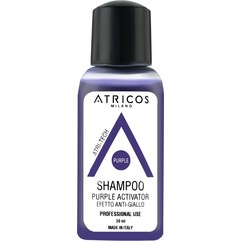 Шампунь Пурпурный активатор для светлых и седых волос Atricos Purple Activator No Yellow Effect Shampoo