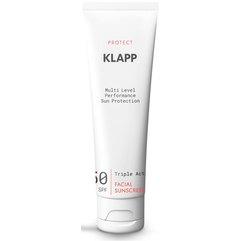 Сонцезахисний крем для обличчя Klapp Triple Action Facial Sunscreen SPF50, 50 ml, фото 