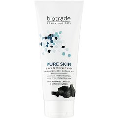 Гель-детокс для умывания с карбоном и молочной кислотой Biotrade Pure Skin Black Detox Face Wash