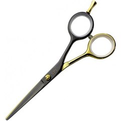 Перукарські ножиці професійні золото-чорні SPL 96817-55, 5,5", фото 