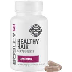 Дієтична добавка для росту здорового волосся у жінок Bosley Healthy Hair Growth Supplements for Women, 60 caps, фото 