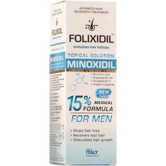 Лосьон против выпадения волос у мужчин 15% Folixidil Minoxidil 15% For Men, 60 ml