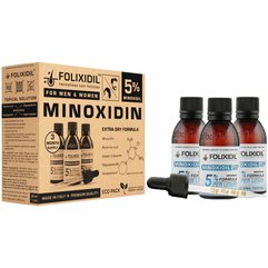 Набор от выпадения волос Folixidil Minoxidil Set 5%, 3*60 ml
