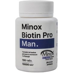 Витамины для роста волос и бороды Minox Biotin Pro Man, 100ps