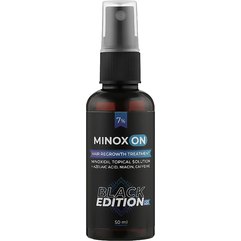 Лосьйон чоловічий для росту волосся Minoxon Black Edition Minoxidil 7%, 50 ml, фото 