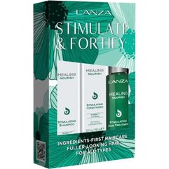 Набір відновлювальних засобів для волосся L'anza Healing Nourish Stimulating Holiday Trio Box, фото 