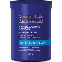 Освітлювальна пудра Master Lux Professional Blue Hair Bleaching Powder, фото 