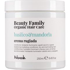 Кондиционер для увлажнения и блеска сухих и тусклых волос Nook Beauty Family Organic Hair Care Basilico Mandorla Conditioner, 250 ml
