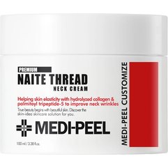 Крем для шиї антивіковий з пептидним комплексом Medi-Peel Premium Naite Thread Neck Cream 100 ml, фото 