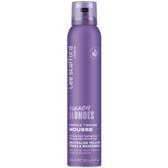 Тонуючий фіолетовий мус для освітленого волосся Lee Stafford Bleach Blonde Purple Toningh Mousse, 200 ml, фото 