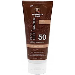 Лосьйон для автозасмаги обличчя Australian Gold Face + Self Tanner Lotion SPF50, 88 ml, фото 