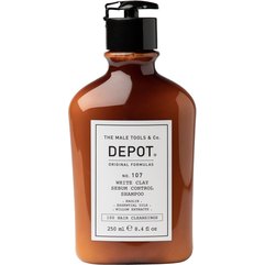 Шампунь для контролю виділення жиру на шкірі голови Depot 107 White Clay Sebum Control Shampoo, 250 ml, фото 