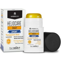 Солнцезащитный стик для занятий спортом Cantabria Heliocare 360 Sport Transparent Stick SPF50+, 25 g