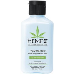 Крем для тела нежный увлажняющий тройного действия Hempz Triple Moisture Herbal Whipped Body Creme